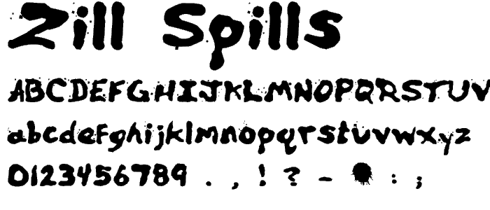 Zill Spills font